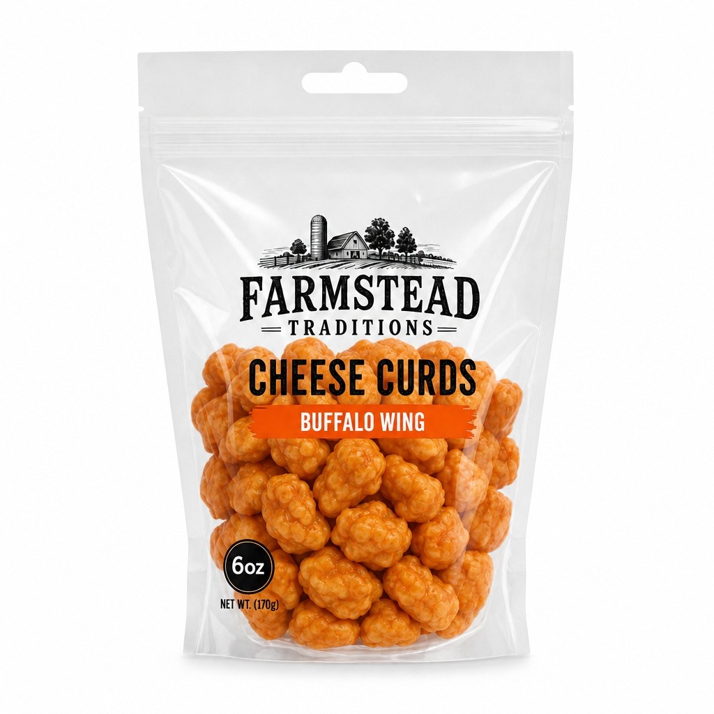 Buffalo Wing private label cheese curds, Farmstead Traditions